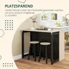 HOMCOM Bartisch mit Barhocker Set 3-TLG. Bartisch Set mit Produktbild-Vorschau 4