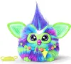 A fluffy, colorful toy with large eyes and ears, wearing a beaded necklace, with a yellow comb accessory next to it. The toy has a pointed tuft of hair on its head. Podgląd zdjęcia produktu