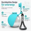 Hundetrinkflasche Edelstahl, 285ml, Silikonnapf faltbar, Produktbild-Vorschau 3