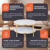 SalesFever Couchtisch rund | mit 2 Ablagen | Glasplatte Produktbild-Vorschau 2