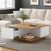 OKWISH Table basse 70×70×31,5 cm avec rangement, table Voir les images du produit 6