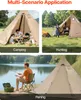 VEVOR Tipi Zelt für 4–6 Personen, tragbares Indianerzelt Produktbild-Vorschau 6