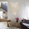 Velký makramé závěs na zeď, boho tapiserie s třásněmi, Náhled obrázku produktu 2