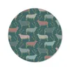 MuchoWow® Mauspad Mousepad Muster - Hirsche - Grün 40x40 cm Produktbild-Vorschau 1