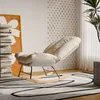 Nowoczesny fotel bujany z lnu i tkaniny technicznej, Podgląd zdjęcia produktu 9