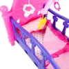 Puppenbett Mit Karussell-Bettdecke Und Kissen Gross Rosa Produktbild-Vorschau 6