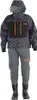 A full-body view of fishing waders and jacket. Voir les images du produit