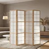 Homestyle4u Paravent Raumteiler 4 teilig Indoor Holz Natur Produktbild-Vorschau 8