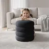 Samt-Polsterhocker mit Stauraum 42 cm SNUGGO Schwarz Produktbild-Vorschau 6