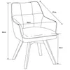 A line drawing of a chair with dimensions indicated by lines and text. Podgląd zdjęcia produktu