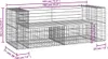vidaXL Gabionová zahradní lavička 184x71x65,5 cm Borovicový Náhled obrázku produktu 7