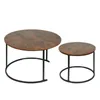 2er Set Couchtisch Runder Satztisch Metallgestell,Stapelbar Produktbild-Vorschau 5