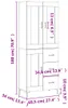 vidaXL Highboard Sonoma-Eiche 69,5x34x180 cm Holzwerkstoff Produktbild-Vorschau 8