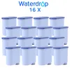 A collection of water filters arranged in rows on a white background. Produktbild-Vorschau