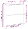 vidaXL Botník Sonoma dub 80x21x87,5 cm Materiál na báze Náhľad obrázku produktu 7