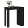 vidaXL Barový stôl s policou čierny 102x50x103,5 cm Náhľad obrázku produktu 5