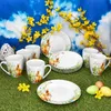 Osterfreude 12tlg Frühstücksset Porzellan Teller Becher Produktbild-Vorschau 3