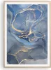 Gerahmtes Poster - Rahmen in heller Eiche - Gold Blau Farbe Produktbild-Vorschau 1