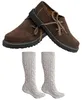 Trachtenschuhe +Trachtensocken Set Haferlschuhe wildleder Produktbild-Vorschau 1