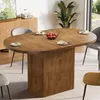 A dining table set in a dining room with chairs and a sideboard. Podgląd zdjęcia produktu