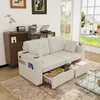 STILVORA Zweisitzer Sofa mit zwei Stauraumschubladen und Produktbild-Vorschau 3