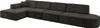 ALTDECOR Ecksofa in L-Form IREA-L3-v4 412x165x77 cm Schwarz Produktbild-Vorschau 2