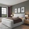 Polsterbett Gent Grau 140 x 200 x 40 cm Stauraum Ohne Produktbild-Vorschau 1