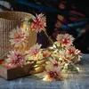 LED Lichterkette Dahlien - Blumengirlande - 30 warmweiße Produktbild-Vorschau 1