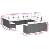 The Living Store 13-tlg. Garten-Sofagarnitur mit Kissen Produktbild-Vorschau 4