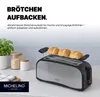 MICHELINO Toaster 4-Scheiben 1400 Watt Edelstahl Schwarz Produktbild-Vorschau 3
