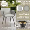 tillvex® Gartenstuhl 2er Set Wetterfest mit Armlehne | Produktbild-Vorschau 7