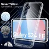 A clear phone case is shown over a smartphone displaying 'Galaxy S24 FE'. Produktbild-Vorschau