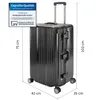 Travelhouse London - Sports Trunk valise, trolley XL, noir Voir les images du produit 2