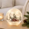 formano LED Deko-Kugel Winterhaus 15 cm Glas drehend Timer Produktbild-Vorschau 11