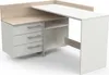 Bureau d'angle « Thales » en blanc / chêne Sonoma - 128,8 x Voir les images du produit 9