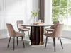 Stuhl 6er-Set - Samt & Schwarzes Metall - Taupe - MASURIE Produktbild-Vorschau 5
