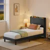 A bedroom scene with a bed, nightstand, and window. Produktbild-Vorschau
