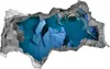 Selbstklebender Loch-3D-Aufkleber 95x73 cm drei Delphine Produktbild-Vorschau 1