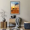 Gerahmtes Poster - Schwarzer Rahmen - Elefanten Safari Produktbild-Vorschau 7