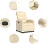 vidaXL Relaxsessel Elektrisch Creme Stoff Produktbild-Vorschau 6