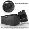 BigDean 3 Stück Wäschekorb 59x39x26 cm Rattan Design – Produktbild-Vorschau 4