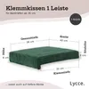 Klemmkissen 1 Leiste Sitzkissen Cordstoff Bankauflage Bankkissen Kissen grün Produktbild-Vorschau