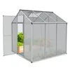 A greenhouse with plants inside, shown from a slightly angled front view with the door open. Produktbild-Vorschau