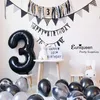 Palloncino in foil numero 3, circa 100 cm, nero Anteprima dell’immagine prodotto 3
