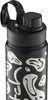 A close-up view of the top part of a black water bottle with a graphic design. Produktbild-Vorschau
