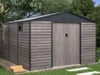 Metall-Gartenhaus aus verzinktem Stahl in Holzimitation Produktbild-Vorschau 8