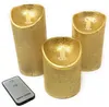 Anna's Collection Stumpfe Kerzen - 3x - gold - LED-Kerzen Produktbild-Vorschau 8