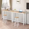 WOLTU BT17hei+BH130hei-2 1x barový stôl + 2x barová Náhľad obrázku produktu 8