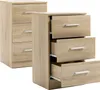 Two wooden nightstands with drawers are shown against a white background. One nightstand is fully visible, while the other is partially obscured behind it. Produktbild-Vorschau