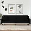 vidaXL Schlafsofa mit Kissen Schwarz Stoff Produktbild-Vorschau 2